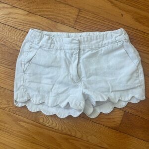 Crewcuts Kids White Scalloped Hem Shorts